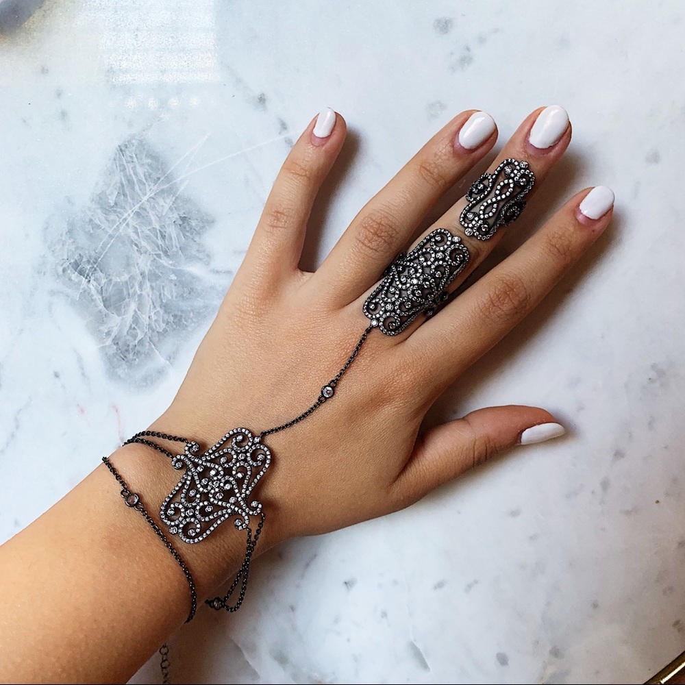 Sterling Silver Vintage Ring Bracelet